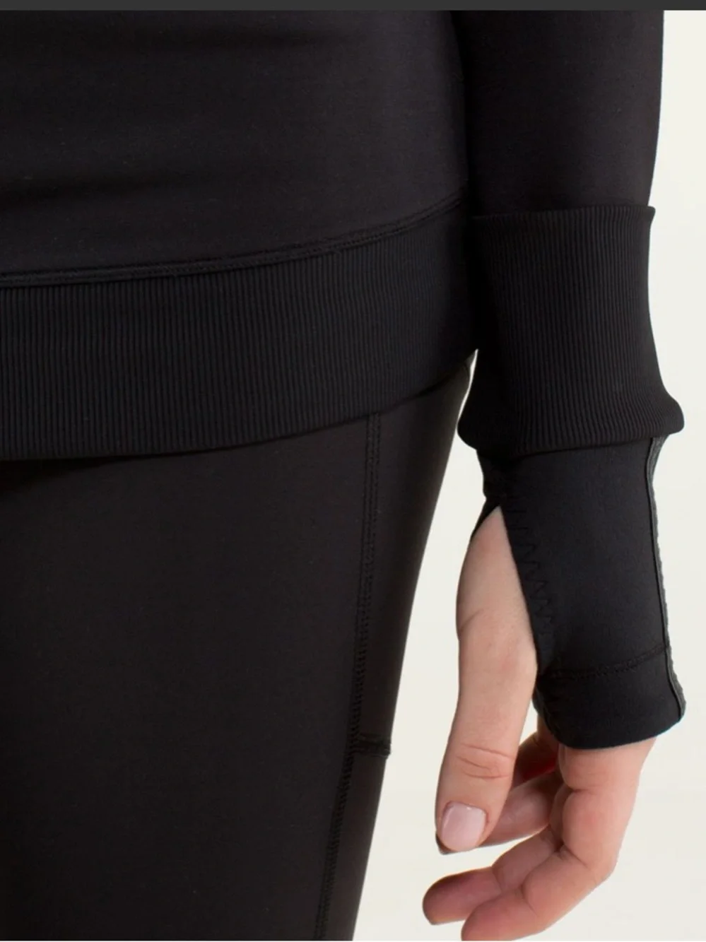 Lululemon Base Runner Hoodie Black Size 4 Rulu Running Pullover Thumbholes